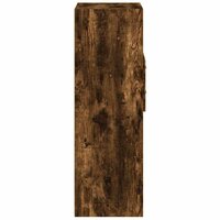Hoge kast 30x42,5x124 cm bewerkt hout gerookt eikenkleurig 5