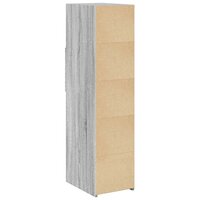 Hoge kast 30x42,5x124 cm bewerkt hout grijs sonoma eikenkleur 6