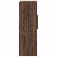 Hoge kast 30x42,5x124 cm bewerkt hout bruin eikenkleurig 5