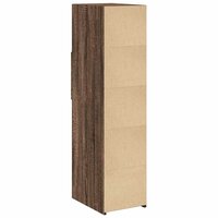 Hoge kast 30x42,5x124 cm bewerkt hout bruin eikenkleurig 6