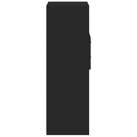 Hoge kast 40x42,5x124 cm bewerkt hout zwart 5