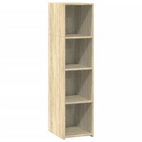Hoge kast 30x41x124 cm bewerkt hout sonoma eikenkleurig 2