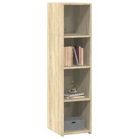 Hoge kast 30x41x124 cm bewerkt hout sonoma eikenkleurig 3