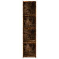 Hoge kast 30x41x124 cm bewerkt hout gerookt eikenkleurig 4