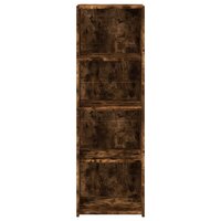 Hoge kast 40x41x124 cm bewerkt hout gerookt eikenkleurig 4