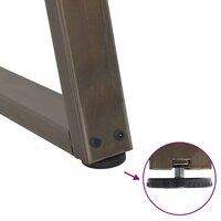 Eettafelpoten 2 st V-vormig 50x(30-31,3) cm staal naturel 9