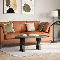 Salontafelpoten 2 st X-vormig 28x(42-43) cm staal zwart 2