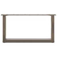 Salontafelpoten 2 st U-vormig 70x(30-31) cm staal naturel 5
