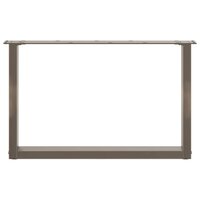 Salontafelpoten 2 st U-vormig 70x(42-43) cm staal naturel 5