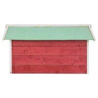 Overkapping voor grasmaaier 72x87x50 cm vurenhout rood en wit 6