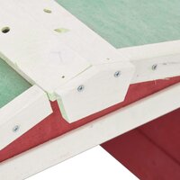 Overkapping voor grasmaaier 72x87x50 cm vurenhout rood en wit 7