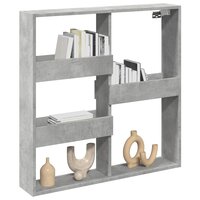 Wandkast 80x15x80 cm bewerkt hout betongrijs 3