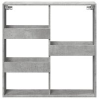 Wandkast 80x15x80 cm bewerkt hout betongrijs 4