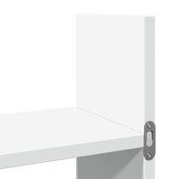 Wandkast 100x18x40 cm bewerkt hout wit 7