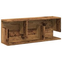 Wandkast 80x20x30 cm bewerkt hout oud houtkleurig 2