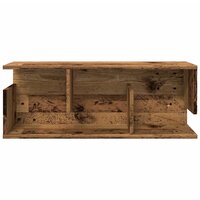 Wandkast 80x20x30 cm bewerkt hout oud houtkleurig 4