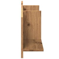 Wandkast 100x16,5x30 cm bewerkt hout artisanaal eikenkleurig 5