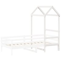 Kinderbedhuisje 118x70x176,5 cm massief grenenhout wit 3