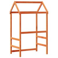 Kinderbedhuisje 108x70x176,5 cm massief grenenhout wasbruin 6