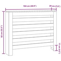 Radiatorombouw 104x20x82 cm bewerkt hout betongrijs 8