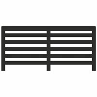 Radiatorombouw 175x20x82 cm bewerkt hout zwart 3