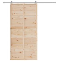 Schuifdeur 100x208 cm massief grenenhout 3