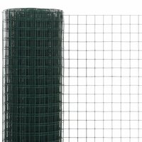 Kippengaas 25x0,5 m staal met PVC coating groen 3