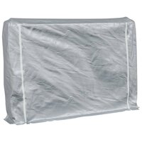 Haardhoutrek met regenhoes 200x25x150 cm gegalvaniseerd staal 2