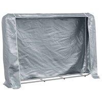 Haardhoutrek met regenhoes 200x25x150 cm gegalvaniseerd staal 5