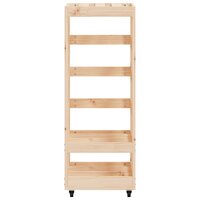 Houtblokhouder met wielen 40x49x110 cm massief grenenhout 5