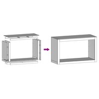 Haardhoutrek 100x40x60 cm gegalvaniseerd staal 8