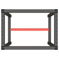 Werkbankframe 70x50x79 cm metaal matzwart en matrood  5
