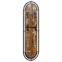 Wandkapstokken 2 st met 4 haken massief gerecycled hout 4