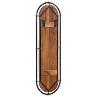 Wandkapstokken 2 st met 4 haken massief gerecycled hout 6