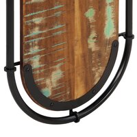 Wandkapstokken 2 st met 4 haken massief gerecycled hout 8