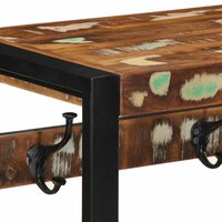 Kapstok 80x35x35 cm massief gerecycled hout meerkleurig 5