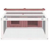 Konijnenhok 117,5x97x47,5 cm massief grenenhout mokkakleurig 3