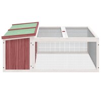 Konijnenhok 117,5x97x47,5 cm massief grenenhout mokkakleurig 5