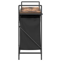 Wasmand 3 vakken met plank gerookt eikenkleurig 7