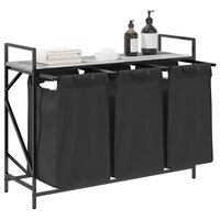 Wasmand 3 vakken met plank grijs sonoma eiken 4