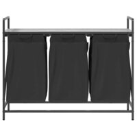 Wasmand 3 vakken met plank grijs sonoma eiken 6