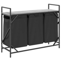 Wasmand 3 vakken met plank grijs sonoma eiken 8