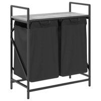 Wasmand 2 vakken met plank grijs sonoma eiken 2