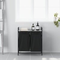 Wasmand 2 vakken met plank grijs sonoma eiken 3