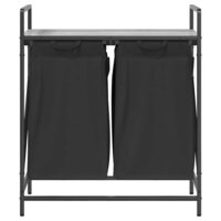 Wasmand 2 vakken met plank grijs sonoma eiken 6