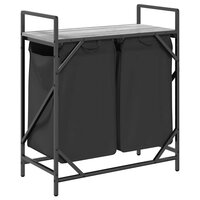 Wasmand 2 vakken met plank grijs sonoma eiken 8