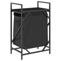 Wasmand 1 vak met plank zwart eikenkleurig 8