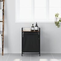 Wasmand 1 vak met plank gerookt eikenkleurig 3