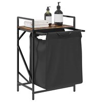 Wasmand 1 vak met plank gerookt eikenkleurig 4