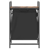 Wasmand 1 vak met plank gerookt eikenkleurig 6